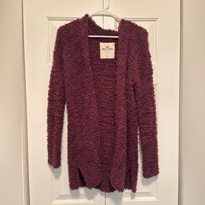 Hollister Purple Cardigan Sweater Cozy Knit